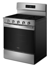 Whirlpool 5.0 Cu. Ft. Gas Range with Air Cooking – Fingerprint Resistant Stainless Steel - WFGS5730SZ | Cuisinière à gaz Whirlpool de 5,0 pi3 avec cuisson à air – acier inoxydable résistant aux traces de doigts - WFGS5730SZ