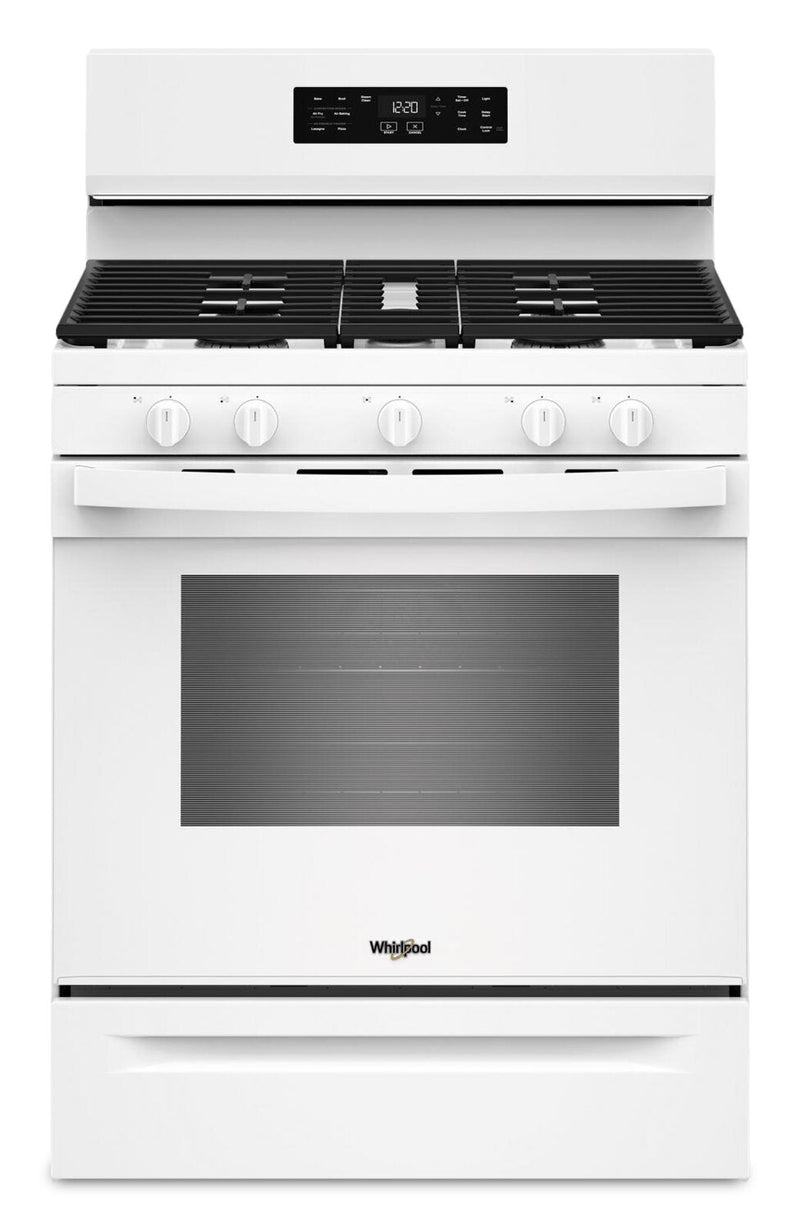 Whirlpool 30" 5.0 Cu. Ft. Gas Range with Air Cooking – White - WFGS4530SW  | Cuisinière à gaz Whirlpool de 5,0 pi³ et de 30 po avec cuisson à air - blanche - WFGS4530SW