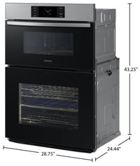 Samsung 7 Cu. Ft. 7 Series Combination Wall Oven with Air Fry - NQ70CG700DSRAA | Four mural combiné Samsung de 7 pi³ à hublot de série 7 avec AirFry - NQ70CG700DSRAA | NQ70C7DS