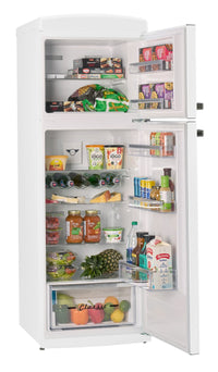 Unique Classic Retro 24" 11 Cu Ft. Top Freezer Refrigerator – Marshmallow White - UNQ-310L W TM | Réfrigérateur Classic Rétro d’Unique de 24 po et de 11 pi3 à congélateur supérieur - blanc guimauve - UNQ-310L W TM