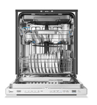 Midea 24" Top Control Dishwasher with 3-Stage Total Drying – Stainless Steel - MDT24P3CST | Lave-vaisselle Midea de 24 po avec commandes sur le dessus et séchage total en 3 étapes - acier inoxydable - MDT24P3CST