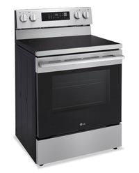 LG 6.3 Cu. Ft. Smart Electric Range with Air Fry - Stainless Steel - LREN6323YE | Cuisinière intelligente électrique LG de 6,3 pi³ avec friture à air - acier inoxydable - LREN6323YE