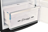 Unique Classic Retro 24" 11 Cu Ft. Top Freezer Refrigerator – Midnight Black - UNQ-310L B TM | Réfrigérateur Classic Rétro d’Unique de 24 po et de 11 pi3 à congélateur supérieur - noir minuit - UNQ-310L B TM