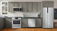 Frigidaire 21.4 Cu. Ft. Side-by-Side Refrigerator - Fingerprint-Resistant Stainless Steel - FRSG2115AV | Réfrigérateur Frigidaire de 21,4 pi3 à compartiments juxtaposés - acier inoxydable résistant aux traces de doigts - FRSG2115AV