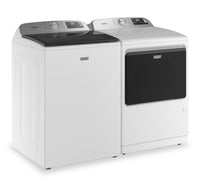 Maytag 6.0 Cu. Ft. Top-Load Washer and 7.4 Cu. Ft. Pet Pro Electric Dryer – White  | Laveuse à chargement par le haut de 6,0 pi³ et sécheuse électrique de 7,4 pi³ Animal Pet Pro de Maytag - blanches