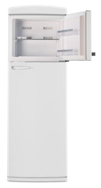 Unique Classic Retro 24" 11 Cu Ft. Top Freezer Refrigerator – Marshmallow White - UNQ-310L W TM | Réfrigérateur Classic Rétro d’Unique de 24 po et de 11 pi3 à congélateur supérieur - blanc guimauve - UNQ-310L W TM