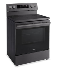 LG 6.3 Cu. Ft. Smart Electric Range with Air Fry - Black Stainless Steel - LREN6323ZE | Cuisinière intelligente électrique LG de 6,3 pi³ avec friture à air - acier inoxydable noir - LREN6323ZE