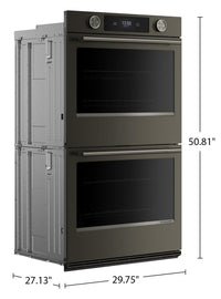 KitchenAid 30" Smart Electric Double Wall Oven - Black Ore - KOED730SBE | Four mural double intelligent électrique KitchenAid de 30 po - minerai noir - KOED730SBE