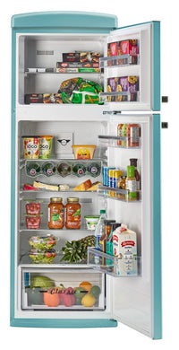 Unique Classic Retro 24" 11 Cu Ft. Top Freezer Refrigerator – Ocean Mist Turquoise - UNQ-310L T TM | Réfrigérateur Classic Rétro d’Unique de 24 po et de 11 pi3 à congélateur supérieur - turquoise brume marine - UNQ-310L T TM