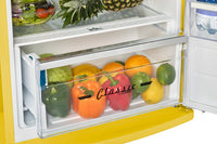 Unique Classic Retro 24" 11 Cu Ft. Top Freezer Refrigerator - Canary Yellow - UNQ-310L Y TM | Réfrigérateur Classic Rétro d’Unique de 24 po et de 11 pi3 à congélateur supérieur - jaune canari - UNQ-310L Y TM