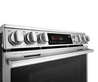 LG 6.3 Cu. Ft. Smart Electric Range with Air Fry – Fingerprint Resistant Stainless Steel - LSEL6337XE | Cuisinière intelligente électrique LG de 6,3 pi3 avec friture à air - acier inoxydable résistant aux traces de doigts - LSEL6337XE