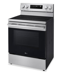 LG 30" 6.3 Cu Ft. Smart Electric Range with Probake Convection® and EasyClean® - LREN6321YE  | Cuisinière intelligente électrique LG de 6,3 pi³ et de 30 po avec convection ProBake ConvectionMD et EasyCleanMD - LREN6321YE