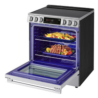 LG 6.3 Cu. Ft. Smart Electric Range with Air Fry – Fingerprint Resistant Stainless Steel - LSEL6337XE | Cuisinière intelligente électrique LG de 6,3 pi3 avec friture à air - acier inoxydable résistant aux traces de doigts - LSEL6337XE