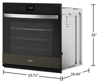 Whirlpool 5 Cu. Ft. Smart Single Wall Oven with Air Fry - WOES7030PV | Four mural simple intelligent Whirlpool de 5 pi³ avec friture à air - WOES7030PV | WOES703V