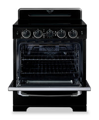 Classic Retro by Unique 30" 3.9 Cu. Ft. Induction Range - Midnight Black - UNQ-30CR IC B | Cuisnière à induction Classic Rétro par Unique de 30 po et de 3,9 pi3 - noir minuit - UNQ-30CR IC B | UNQ30ICB