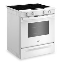 Whirlpool 30" 5.3 Cu. Ft. Electric Range with Air Cooking – White - YWSES5030SW | Cuisinière électrique Whirlpool de 5,3 pi³ et de 30 po avec cuisson à air - blanche - YWSES5030SW