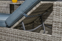 Athens 3-Piece Patio Lounger Set - Grey 