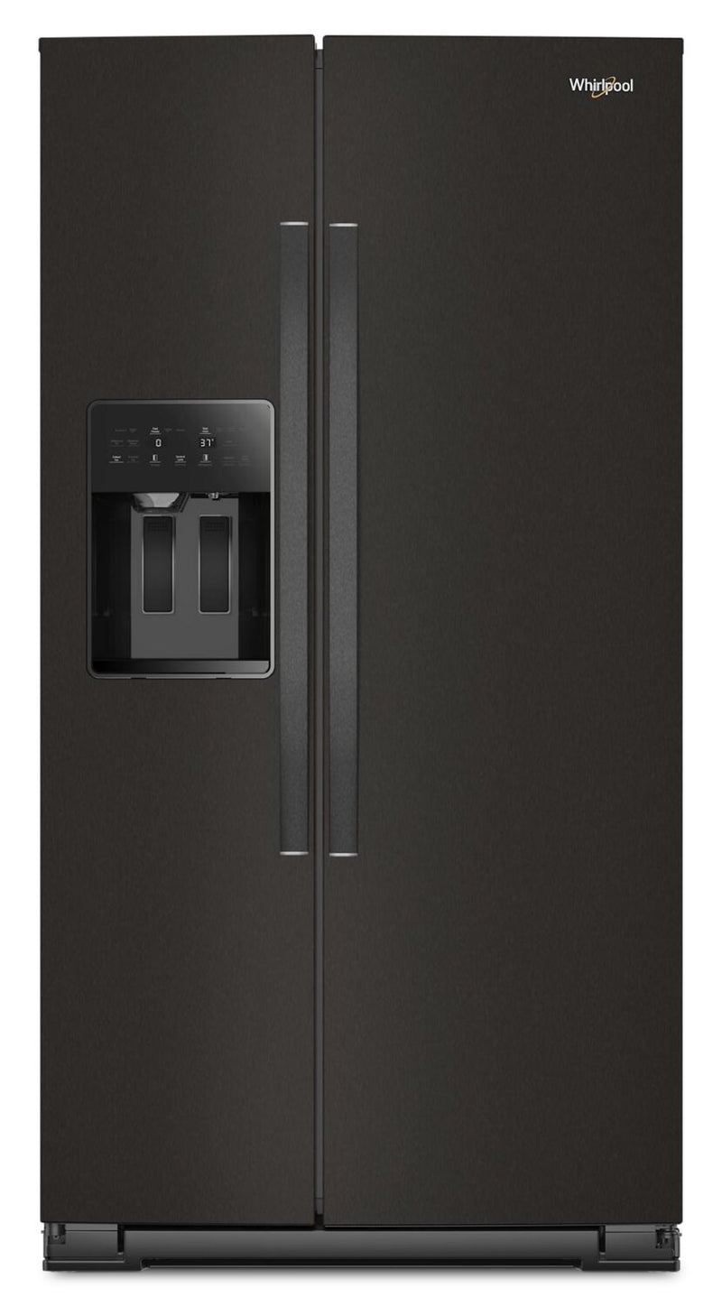 Whirlpool 36" 28.7 Cu. Ft. Side-by-Side Refrigerator – Black Stainless - WRSF5536RV | Réfrigérateur Whirlpool de 28,7 pi³ et de 36 po à compartiments juxtaposés - acier inoxydable noir - WRSF5536RV