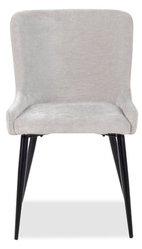 Lexi Dining Chair with Velvet-Look Fabric, Metal - Taupe | Chaise de salle à manger Lexi en tissu d’apparence velours et en métal - taupe