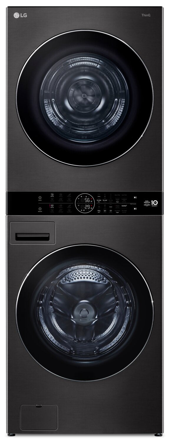 LG WashTower™ with 5 Cu. Ft. Washer and 7.8 Cu. Ft. Ventless HeatPump™ Dryer - WKHC252HBA | Tour de lavage WashTower LG avec laveuse 5 pi³ et sécheuse avec pompe à chaleur sans ventilation 7,8 pi³ - WKHC252HBA | WKHC252H