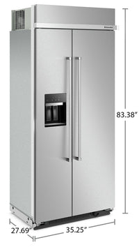 KitchenAid 20.8 Cu. Ft. Built-In Side-by-Side Refrigerator - KBSD706MPS | Réfrigérateur encastré KitchenAid de 20,8 pi³ à compartiments juxtaposés - KBSD706MPS | KBSD706S