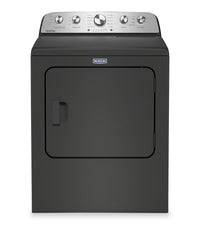 Maytag 5.5 Cu Ft. Top Load Impeller Washer with Pet Pro Option and 7.0 Cu Ft. Gas Dryer – Volcano Black | Laveuse à chargement par le haut 5,5 pi³ avec turbine et option Animal Pet Pro et sécheuse à gaz 7,0 pi³ de Maytag - noir volcan