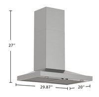 Broan 30" Pyramid Chimney Range Hood with Code Ready™ Technology - EWS1306SS | Hotte cheminée pyramidale Broan de 30 po avec technologie Code ReadyMC - EWS1306SS | EWS130SS