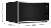 KitchenAid 1.6 Cu. Ft. Countertop Microwave – Stainless Steel - YKMCS122SSS | Four à micro-ondes de comptoir KitchenAid de 1,6 pi3 - acier inoxydable - YKMCS122SSS
