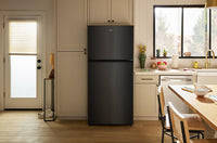 Whirlpool 29.5" 19 Cu. Ft. Top Freezer Refrigerator – Black - WRTX5419SB | Réfrigérateur Whirlpool de 19 pi³ et de 29,5 po à congélateur supérieur - noir - WRTX5419SB