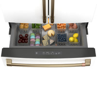 Café 36” 23.2 Cu. Ft. Smart Counter-Depth 4-Door French Door Refrigerator – Matte White - CJE23DP4WW2  | Réfrigérateur intelligent 4 portes Café de 23,2 pi3 et de 36 po de profondeur comptoir à portes françaises - blanc mat - CJE23DP4WW2