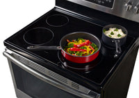 GE 5 Cu. Ft. Freestanding Electric Range with No-Preheat Air Fry - JCB830STSS 