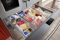 KitchenAid 26 Cu. Ft. 4-Door Refrigerator with FreshChill™ Drawer - KRMF536RPS | Réfrigérateur 4 portes KitchenAid de 26 pi³ avec tiroir FreshChillMC - KRMF536RPS | KRMF53PS