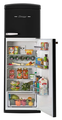 Unique Classic Retro 24" 11 Cu Ft. Top Freezer Refrigerator – Matte Black - UNQ-310L MB TM | Réfrigérateur Classic Rétro d’Unique de 24 po et de 11 pi3 à congélateur supérieur - noir mat - UNQ-310L MB TM