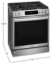 Frigidaire Gallery 6 Cu. Ft. Gas Range with Stone-Baked Pizza - Smudge-Proof® Stainless Steel - GCFG3070BF | Cuisinière à gaz Frigidaire Gallery de 6 pi³ avec pizza cuite sur pierre - acier inoxydable Smudge-ProofMD - GCFG3070BF