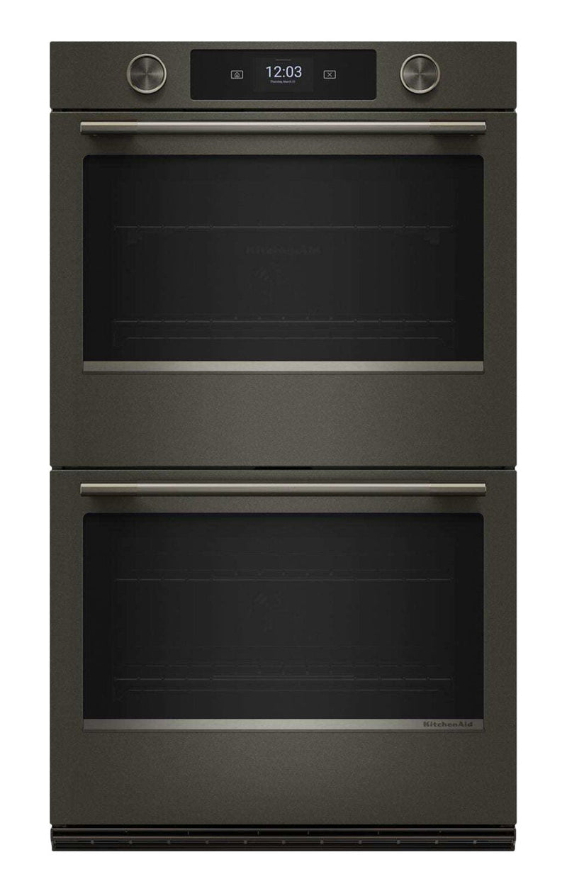 KitchenAid 30" Smart Electric Double Wall Oven - Black Ore - KOED730SBE | Four mural double intelligent électrique KitchenAid de 30 po - minerai noir - KOED730SBE