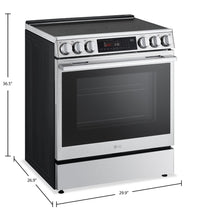 LG 6.3 Cu. Ft. Smart Electric Range with Air Fry – Fingerprint Resistant Stainless Steel - LSEL6335XE  | Cuisinière intelligente électrique LG de 6,3 pi³ avec friture à air - acier inoxydable résistant aux traces de doigts - LSEL6335XE