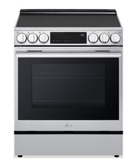 LG 6.3 Cu. Ft. Smart Electric Range with Air Fry – Fingerprint Resistant Stainless Steel - LSEL6335XE  | Cuisinière intelligente électrique LG de 6,3 pi³ avec friture à air - acier inoxydable résistant aux traces de doigts - LSEL6335XE
