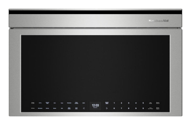 KitchenAid 1.1 Cu. Ft. Built-In Convection Microwave with Air Fry - PrintShield Stainless Steel - YKMBT730SPS | Four à micro-ondes encastré KitchenAid de 1,1 pi3 à convection avec friture à air - acier inoxydable PrintShieldMC - YKMBT730SPS
