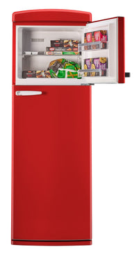 Unique Classic Retro 24" 11 Cu Ft. Top Freezer Refrigerator – Candy Red - UNQ-310L R TM | Réfrigérateur Classic Rétro d’Unique de 24 po et de 11 pi3 à congélateur supérieur - rouge bonbon - UNQ-310L R TM