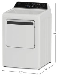 Frigidaire 7 Cu. Ft. Electric Dryer - White - FLVE752CBW | Sécheuse électrique Frigidaire de 7 pi³ - blanche - FLVE752CBW