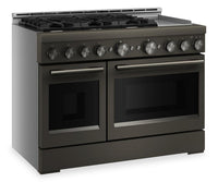 KitchenAid 6.3 Cu. Ft. 6 Burner Commercial-Style Gas Range – Black Ore - KFGD948SBE | Cuisinière à gaz KitchenAid de 6,3 pi³ de style commercial à 6 brûleurs - minerai noir - KFGD948SBE