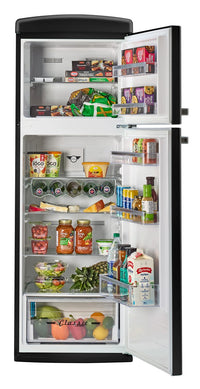 Unique Classic Retro 24" 11 Cu Ft. Top Freezer Refrigerator – Matte Black - UNQ-310L MB TM | Réfrigérateur Classic Rétro d’Unique de 24 po et de 11 pi3 à congélateur supérieur - noir mat - UNQ-310L MB TM