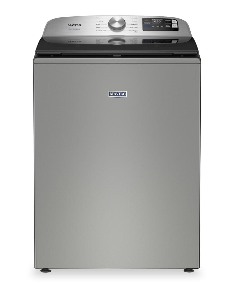 Maytag 6.0 Cu. Ft. Smart Top-Load Washer - Radiant Silver - MTW6205RR | Laveuse intelligente Maytag à chargement par le haut de 6,0 pi3 - argenté radieux - MTW6205RR