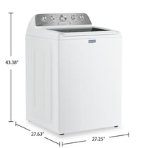 Maytag 5.5 Cu Ft. Top Load Agitator Washer with Pet Pro Option – White - MTW5605RW | Laveuse Maytag à chargement par le haut de 5,5 pi3 avec agitateur et option Animal Pet Pro - blanche - MTW5605RW