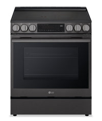 LG 6.3 Cu. Ft. Smart Electric Range with Air Fry – Black Stainless Steel - LSEL6335ZE | Cuisinière intelligente électrique LG de 6,3 pi3 avec friture à air - acier inoxydable noir - LSEL6335ZE