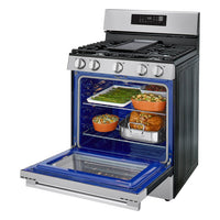 LG 6.3 Cu. Ft. Smart Gas Range with Air Fry - LRGN6323Y | Cuisinière intelligente à gaz LG de 6,3 pi3 avec friture à air - acier inoxydable - LRGN6323Y
