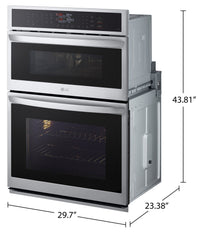 LG 6.4 Cu. Ft. Smart Combination Wall Oven with Convection and Air Fry - WCEP6423F  | Four mural combiné intelligent LG de 6,4 pi³ à convection et friture à air AirFry - WCEP6423F  | WCEP6423