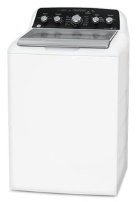 GE 4.9 Cu. Ft. Top Load Washer and 7.2 Cu. Ft. Electric Dryer with SaniFresh | Laveuse à chargement par le haut de 4,9 pi3 et sécheuse électrique de 7,2 pi3 de GE avec cycle SaniFresh