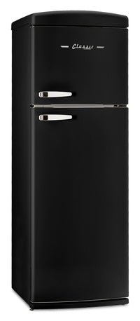 Unique Classic Retro 24" 11 Cu Ft. Top Freezer Refrigerator – Matte Black - UNQ-310L MB TM | Réfrigérateur Classic Rétro d’Unique de 24 po et de 11 pi3 à congélateur supérieur - noir mat - UNQ-310L MB TM