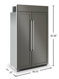 KitchenAid 30 Cu. Ft. Panel-Ready Built-In Side-by-Side Refrigerator - KBSN708MPA | Réfrigérateur encastré KitchenAid avec panneau personnalisable de 30 pi³ à compartiments juxtaposés - KBSN708MPA | KBSN708P